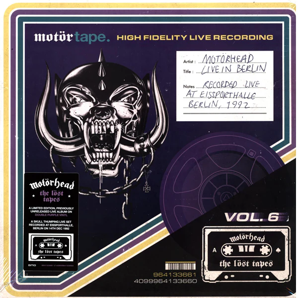 RSD 2025 MOTORHEAD :: THE LOST TAPES, VOL. 6 (LIVE IN BERLIN 1992) 2LP PURPLE